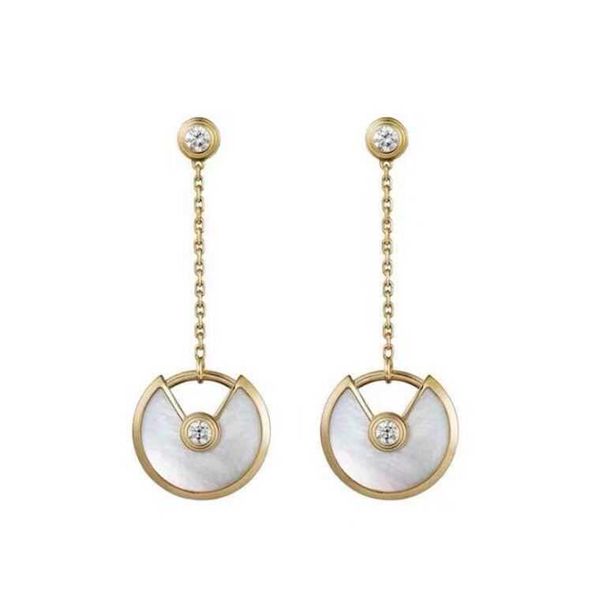 

internet celebrity carti amulet earrings 925 sterling silver plated 18k gold long peace charm 2ry7
