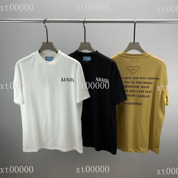 

22ss designer letter printed t shirts tee sweatshirt fashion high street short sleeves summer casual t-shirt breathable men women crew neck, Black;brown