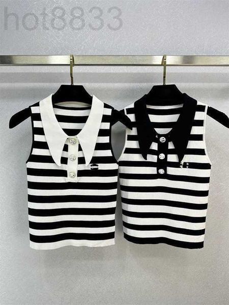 

women's tanks & camis designer summer new celebrity style simple temperament fashion slim versatile color matching striped tank for wom, White