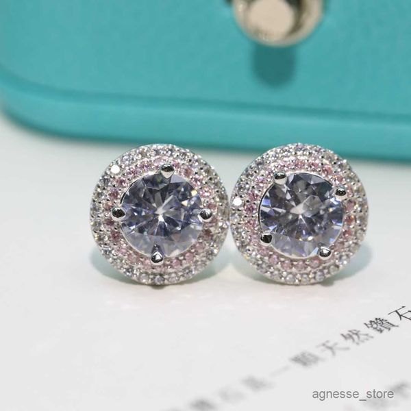 

stud luxury round charm earrings sterling silver round shinning designer earrings for women jewelry with gift r230619, Golden;silver