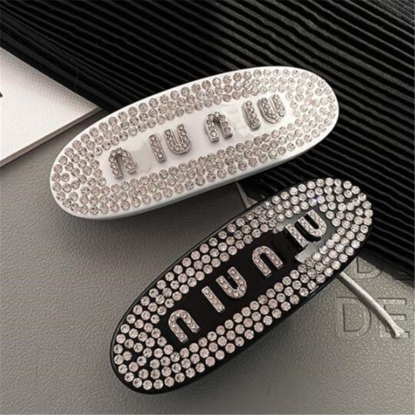 

girls hairpin luxury designer barrettes letter rhinestone hair clips hairclips fashion women spring hairpins hair accessories, Slivery;white
