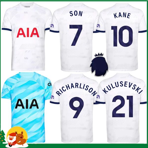 

men / kids 23 24 son soccer jerseys 2023 2024 third lucas lloris romero perisic kulusevski bentancur kane richarlison pedro porro football s, Black;yellow
