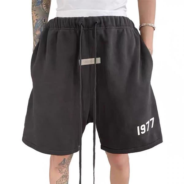 

summer shorts designer essen men's sport summer shorts cotton sports short essentail mens street style tide knee length shorts, White;black