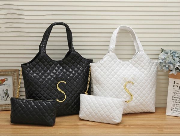 

oversized quilted sheep leather shopping bags large capacity leather totes women's leisure hobo shoulder bags with women's fashion