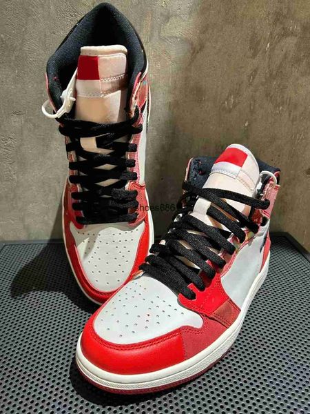 

air authentic 1 1s high og next chapter spiders man 2.0 basketball shoes across the spiders verse dv1748-601 sports sneakers with original, Black