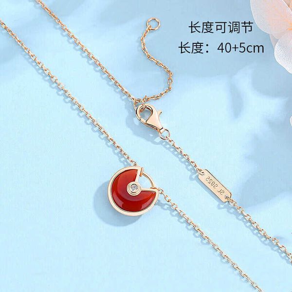 

internet celebrity sterling silver new safety clasp necklace women ins color fastness plating 18k rose gold fritillary talisman clavicle cha