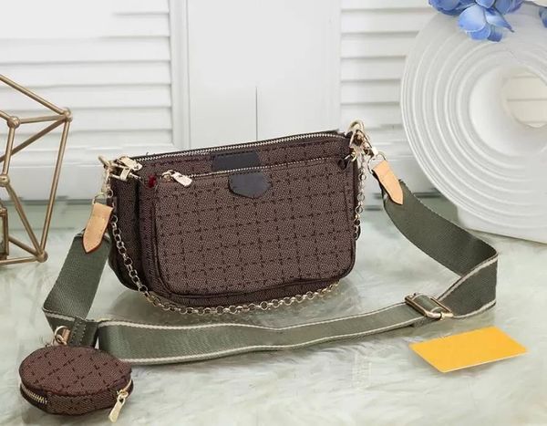 

designer 3 pcs set shoulder bags pochette womens luxury wallet backpack crossbody messenger shopping leather handbags purses lady tote bag c