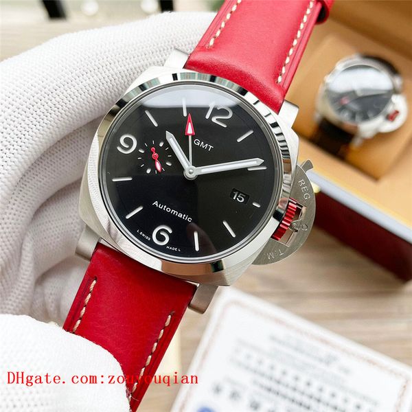 

2023 pam watches marina joker man luxury business brand sports boss 2555 movement wristwatches gmt americas cup leather strap mens watch d11