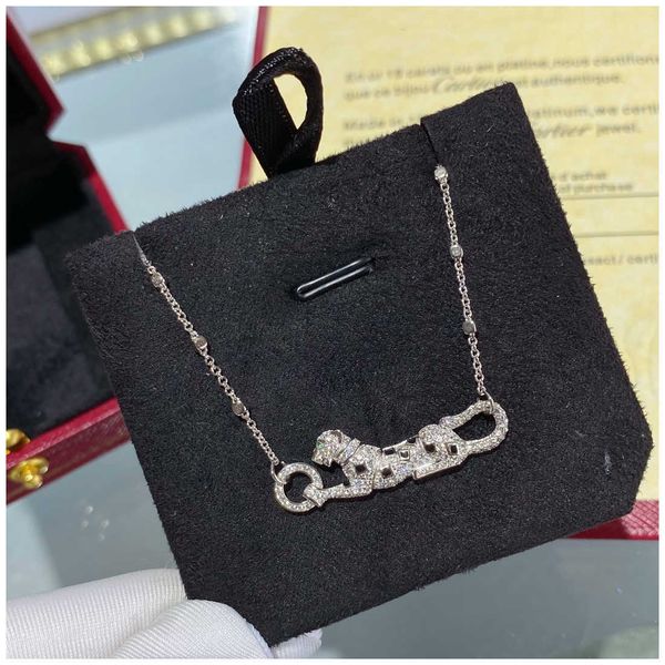 

high-quality ran s925 silver c card luxury and exquisite temperament leopard money necklace bone chain bracelet