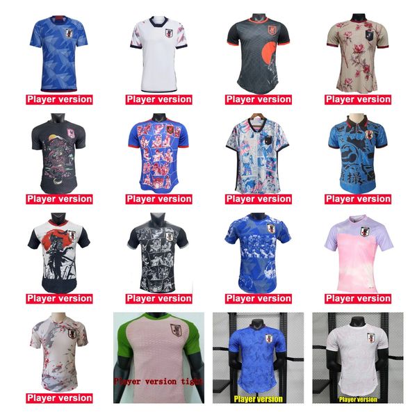 

japan 2023 kami version soccer jerseys minamino tsubasa 2024 atom japanese football shirt mitoma endo yoshida ito gaku cartoon captain years, Black;yellow