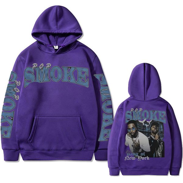 メンズジャケットポップスモークプリントパーカーメン女性ヒップホップスウェットシャツ男ラッパーThe Woo King Hoodies Cotton Sportswear 230619 11