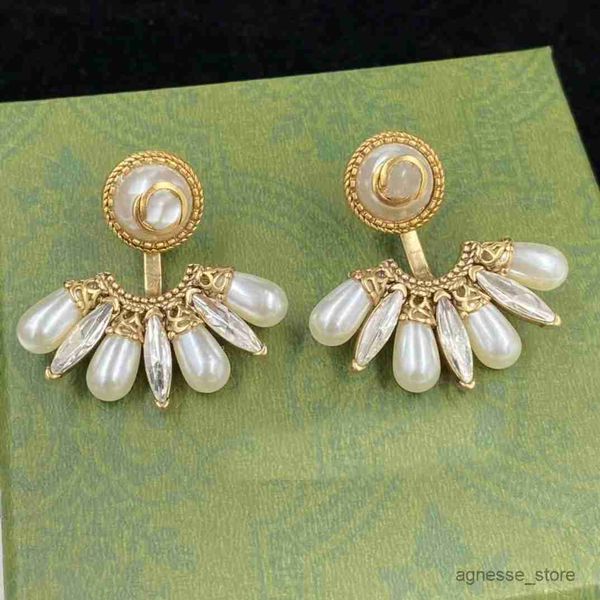 

stud new water -shaped stud earrings orecchini luxury designer ladies earrings women's gift jewelry r230619, Golden;silver