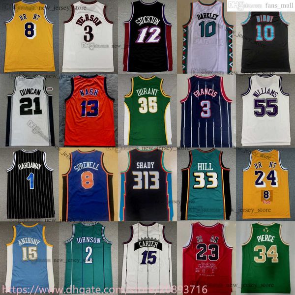 

mitchell and ness 1997-98 basketball allen iverson jersey vince carter kevin durant penny hardaway tracy mcgrady dennis rodman jason william, Black;red