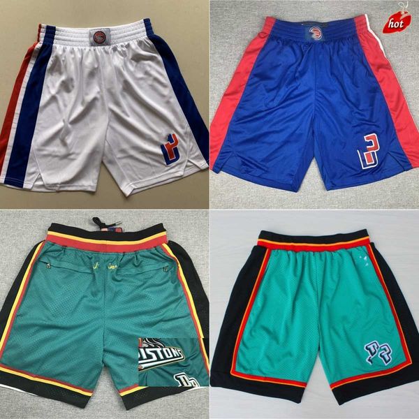 

new basketball cade cunningham jaden ivey shorts retro classic just don with pocket hip pop pant zipper sweatpants killian hayes burks olyny, Black