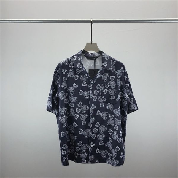 

2# luxury designer shirts mens fashion geometric print bowling shirt hawaii floral casual shirts men slim fit short sleeve variety -xxxl#06, White;black