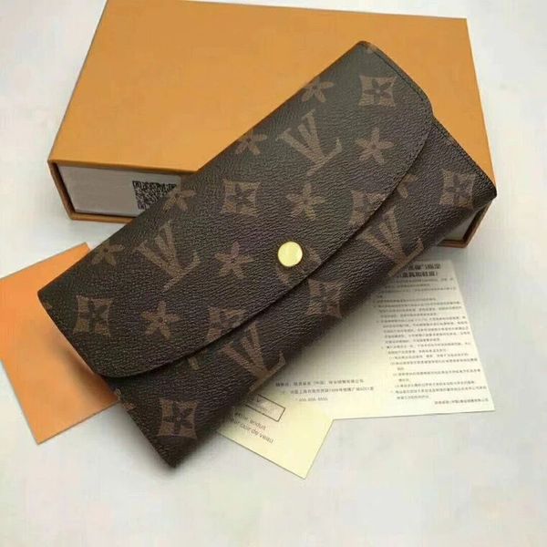

portefeuille sarah wallet. womens fashion envelope-style long wallet card holder case iconic brown waterproof canvas m60531 sac, Red;black