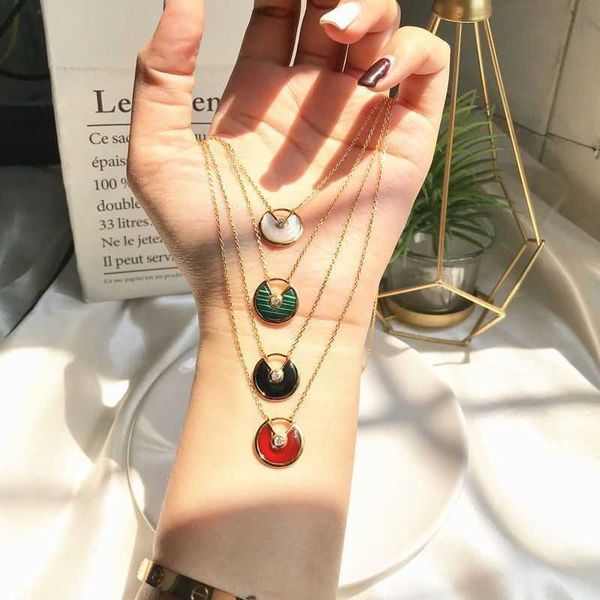 

internet celebrity s925 sterling silver temperament female talisman white fritillary pendant necklace rose gold small crowd clavicle chain g