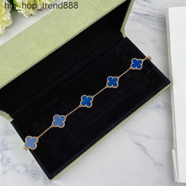 

bracelets designer van clover bracelet designer charm bracelets for women 18k gold white red blue mother of pearl link 4 leaf 5 flowers love, Golden;silver