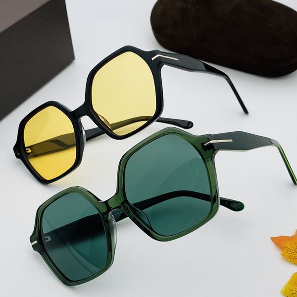 

2023 individual hexagon bigrim sunglasses for women uv400 imported double color plank 5619140 for prescription fashion goggles fullset desig, White;black