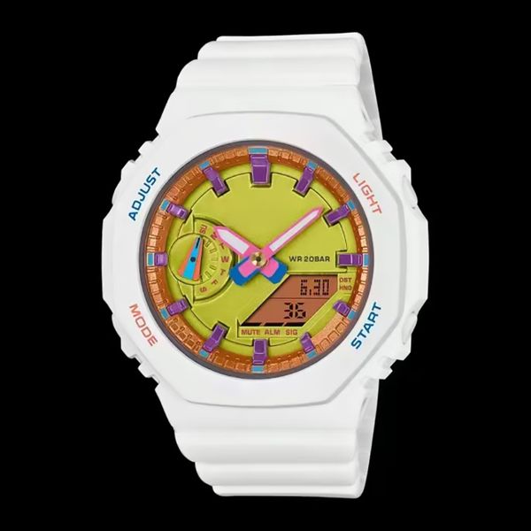 

full-featured brand wrist watches led dual display men women casual sports royal oak electronic analog digital ladies waterproof clock -6, Slivery;golden