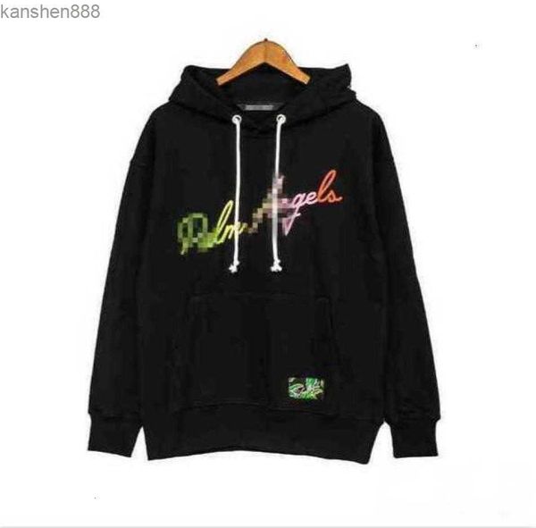 

men039s hoodies sweatshirts mens designer sweater spray print hooded palmes angel hoodie loose lovers pa jumper women hoody ove9841921, Black