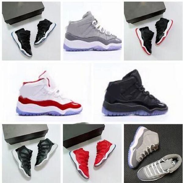 

infant designer kids shoes td cool grey 11 xi sneaker concord space jam metallic silver pink jumpman snakeskin bred legend blue children boy
