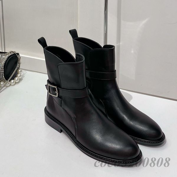 

women ankle boots fashion genuine leather round toe low heels woman chealsea boot runway outfit spring autumn short booties 42, Black;white