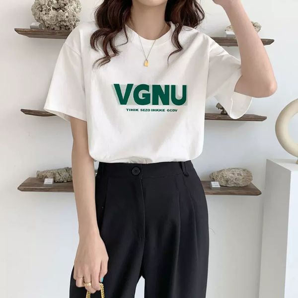 

women's t-shirt short sleeves tshirt designer t shirt lady hoodie letters printed cotton tee anine bing summer fashion women cresw neck, White;black