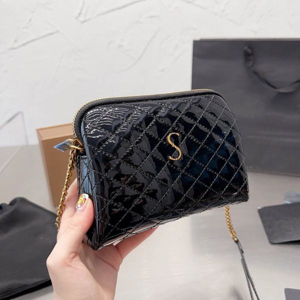 

women mini crossbody designer bag zipper shell leather quilted shoulder bag luxury handbag clutch multi-pocket card holder classic fanny pac