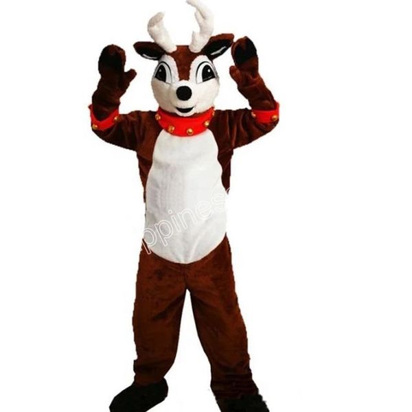 

festival dress xmas elk mascot costume customization theme fancy dress ad apparel festival dress, Red;yellow