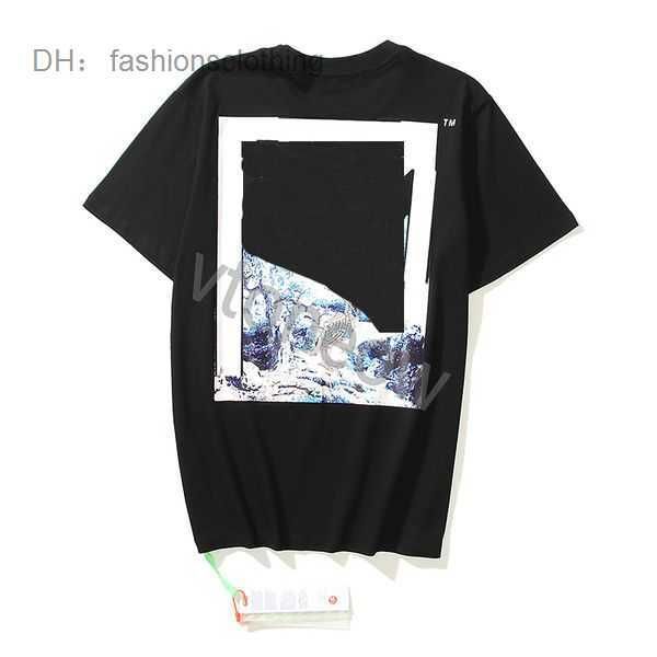 

2023 new fashion luxurys offes clothing mens tee shirt and women loose tees man casual street graffiti sweatshirtoff men's t-shirts of, White;black