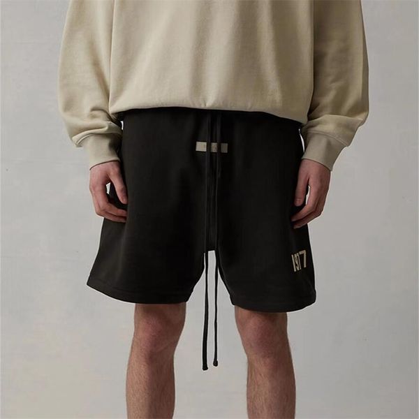 

designer essen men's sport summer mens shorts essen essentail shorts casual sports loose oversize style drawstring knee length basketba, White;black