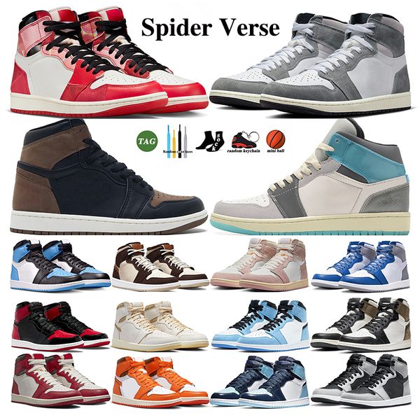 

designer mid high 1s shoes jumpman 1 split space jam phantom men spider basketball sports washed pink green dark mocha university blue sneak
