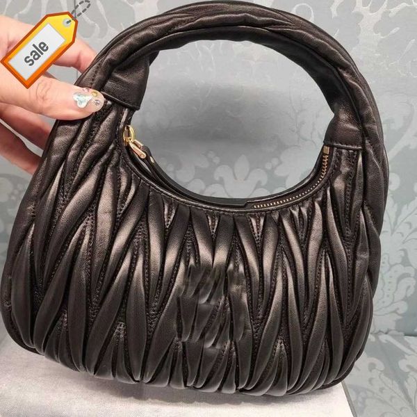 

women's brand designer handbags shoulder bag crossbody bag tote new fashion miu cloud bags suede senior pleated armpit tote bags factor