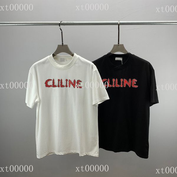 

22ss designer letter printed t shirts tee sweatshirt fashion high street short sleeves summer casual t-shirt breathable men women crew neck, Black;brown