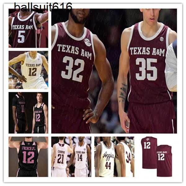

custom college texas a m aggies basketball jersey alex caruso emanuel miller kevin marfo hayden hefner savion flagg jonathan aku gordon, Black;red