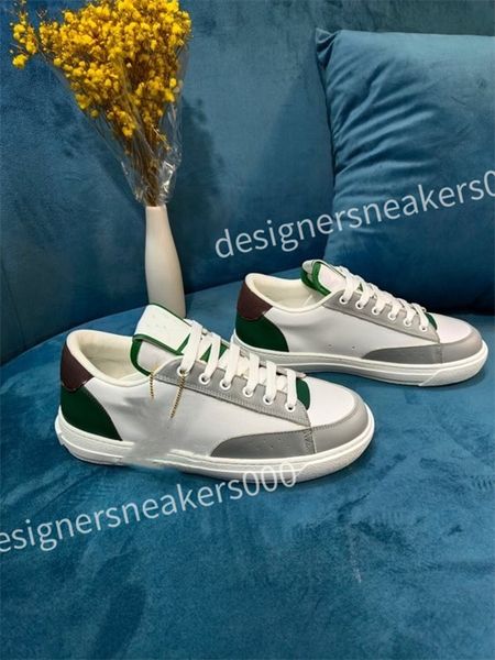 

new luxury designers sneaker casual shoe white black leather womens mens high-quality flat lace up trainers sneakers size 35-46