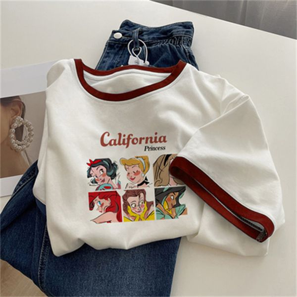 

women's t-shirt short sleeves tshirt designer t shirt lady hoodie letters printed cotton tee anine bing summer fashion women cresw neck, White;black