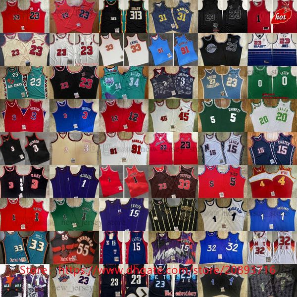 

mitchell ness authentic stitched east basketball jerseys allen iverson rose durant irving harden kidd another wade spud garnett carter mutom, Black;red