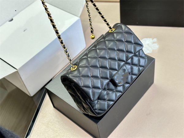 

designer bag luxury women's shoulder bag chain handbag real leather gold ball clutch clamshell handbag classic women's purse cross