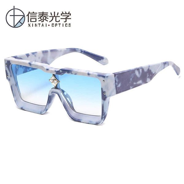 

new large frame sunglasses net red trend sunglasses women fashion box glasses men, White;black