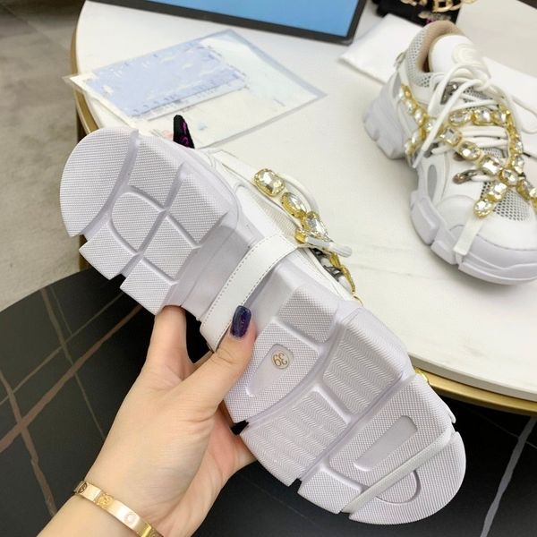 

flashtrek designer sneakers rhyton casual shoes brand vintage platform shoes men women multicolor running sneaker size 35-45 16, Black