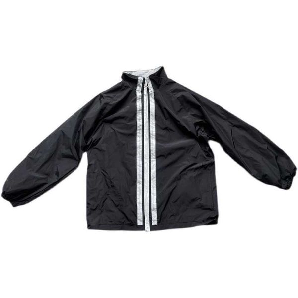 

men's jackets kenijima vintage autonomous jacket striped jacket waterproof charge coat vibe style, Black;brown