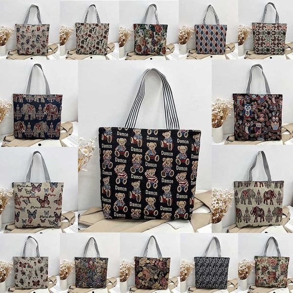 

large capacity tote bag ins canvas crossbody fashion commuter ethnic style hand bill of ladle shoulder bag