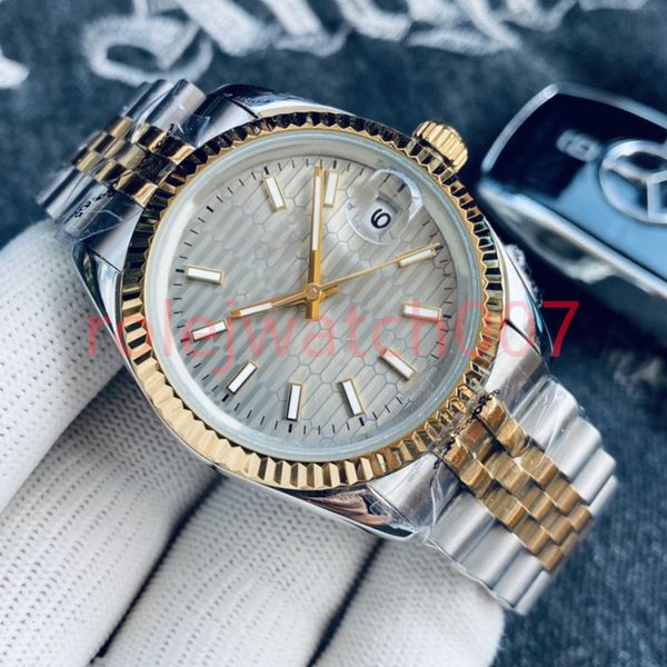 

designer mens watch date just automatic 41mm 904l stainless steel strap sapphire with diamond hidden folding buckle 36mm watches waterproof, Slivery;brown