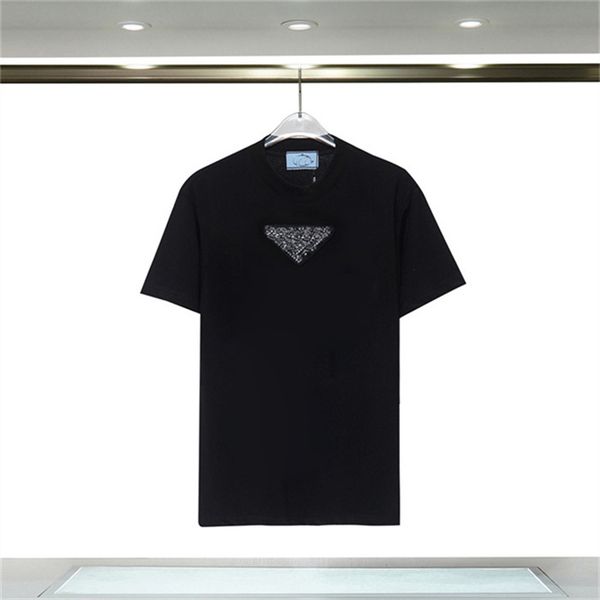 

2023 summer mens designer t shirt casual man womens tees with letters print short sleeves sell luxury men hip hop clothes t8, White;black