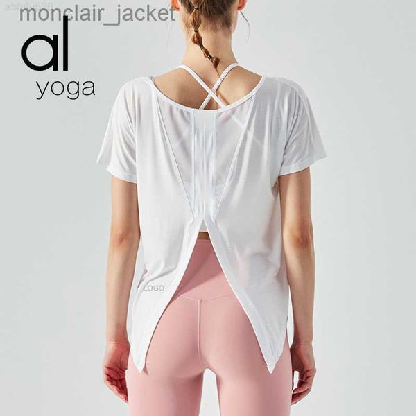 

designer alos yoga breathable  female youth women's sports white yoga suit