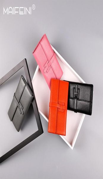 

purse 2021 leather wallet women039s long korean h buckle the same large capacity lychee grain head handbag8698439, White