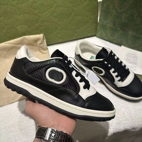 

casual shoes luxury brand women's shoes mac80 sports leather retro g embroidered couple casual b22 small white, Black