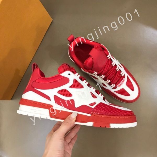

2023 new r men causal shoes fashion woman leather lace up platform sole sneakers white black mens women